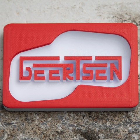 white with red deck -  